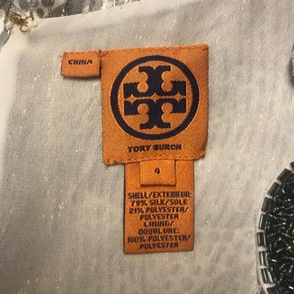Tory Burch Metallic Evening Cocktail Party Dress - Size 4 - Picture 5 of 5
